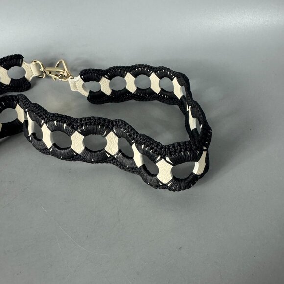 NWOT STRATHBERRY Crochet Strap In Ivy Leather with Black Thread - Picture 6 of 10